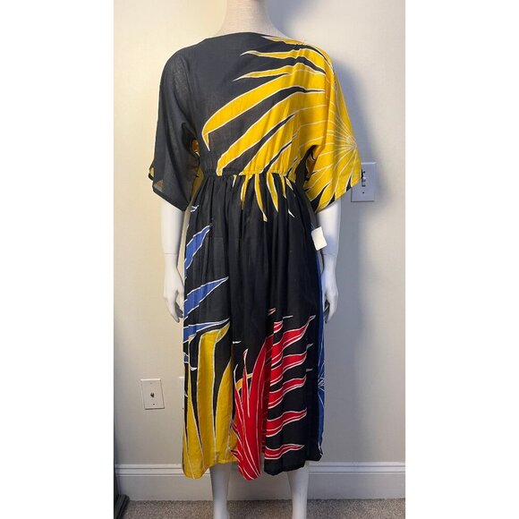MOLLIE PARNIS STUDIO DOLMAN COUTURE SLEEVE DRESS 6 VINTAGE - Picture 1 of 14